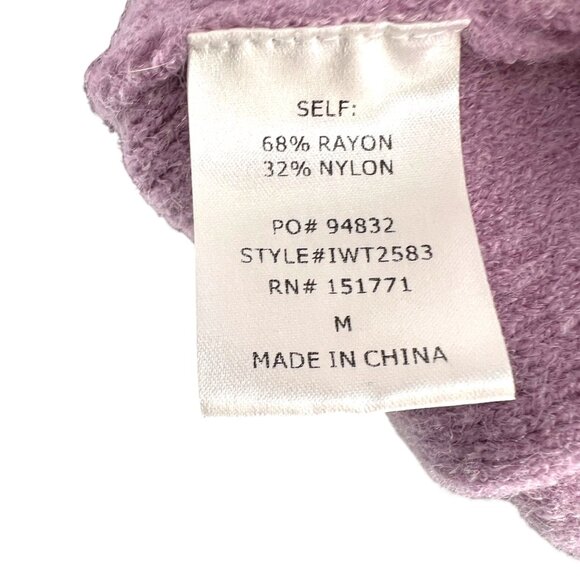 Le Lis Collection Butterfly Print Purple Oversized Sweater Size Medium - Picture 10 of 12